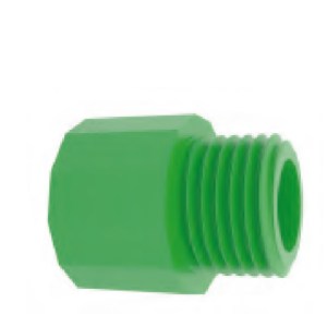 ADAPTADOR MACHO POLIPROPILENO 100% FUSIÓN – NPT AZUL Y VERDE