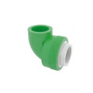 CODO 90° HEMBRA POLIPROPILENO FUSIÓN - NPT AZUL Y VERDE